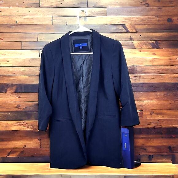 Apt. 9 Women’s XS Navy Blue Open Front Blazer Lined Jacket NEW - Picture 1 of 4
